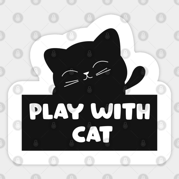 Play with cat Sticker by Itsme Dyna